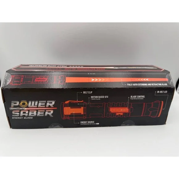 Goliath Power Saber Energy Blade Red Auto Extending Retracting Toy PT2454R NEW - Picture 4 of 4